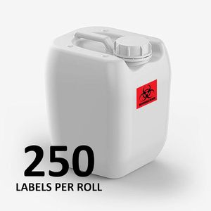 Custom Size <strong>Red</strong> Biohazard Warning Stickers Rectangular Biohazard Stickers Signs <strong>Decals</strong> for Labs Hospitals and Industrial Use - Product Image 3