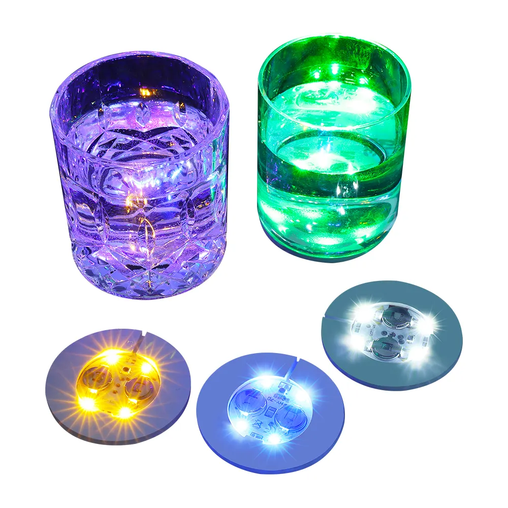 Porta-copos LED para bebidas e bebidas, copos para festas e coquetéis, luzes LED para bebidas, material ideal para festas e clubes noturnos