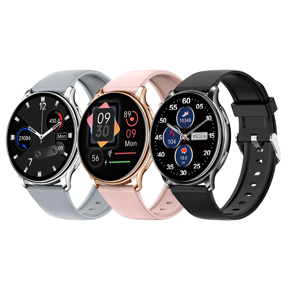 Nuovi orologi all'ingrosso da polso da donna di lusso da 1.32 pollici con schermo rotondo Full Touch smart sport watch per signore e signori