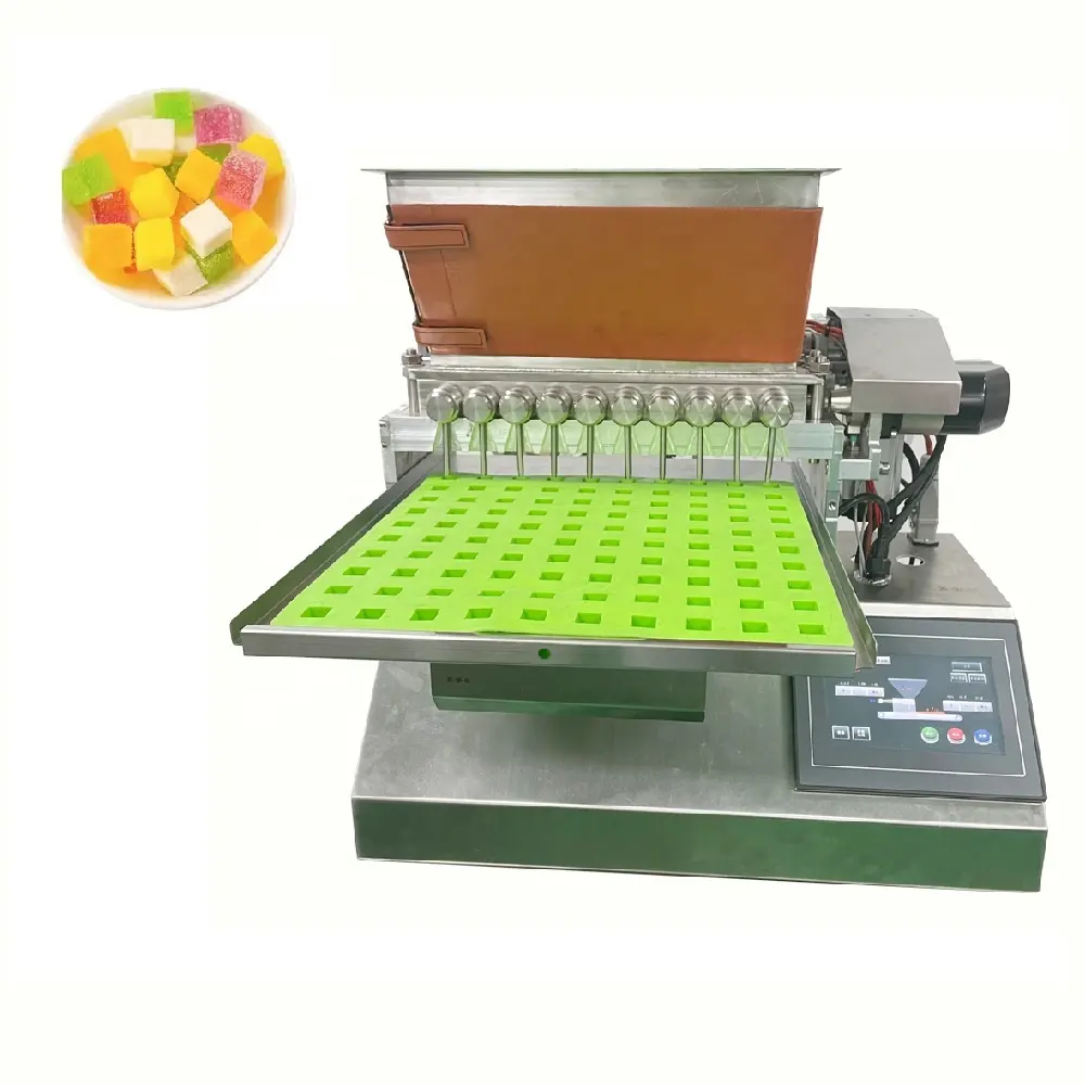 Automatic Chocolate Gummy Bears Candy Making Machine Flat Lollipop And Hard Candy Depositor Make Machine