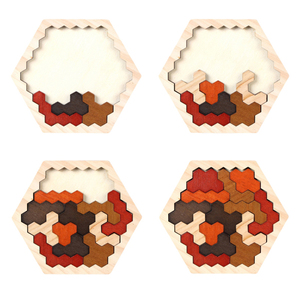 Unisex 2-7 Year <strong>Old</strong> Montessori <strong>Style</strong> Wooden Tangram Jigsaw Puzzle Colorful Early Learning Educational Pegged <strong>Toy</strong> for Kids - Product Image 5
