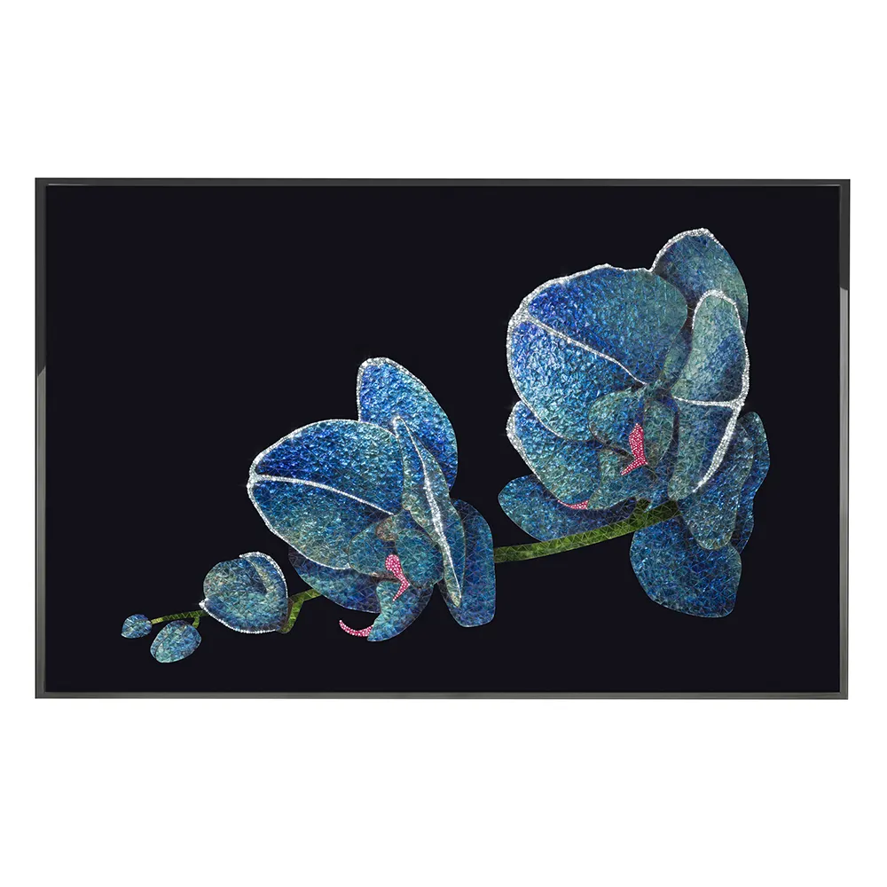 Kit de pintura de Arte de diamante pinturas de vidrio 3D de gama alta famoso de lujo arte moderno flor azul pintura de cristal