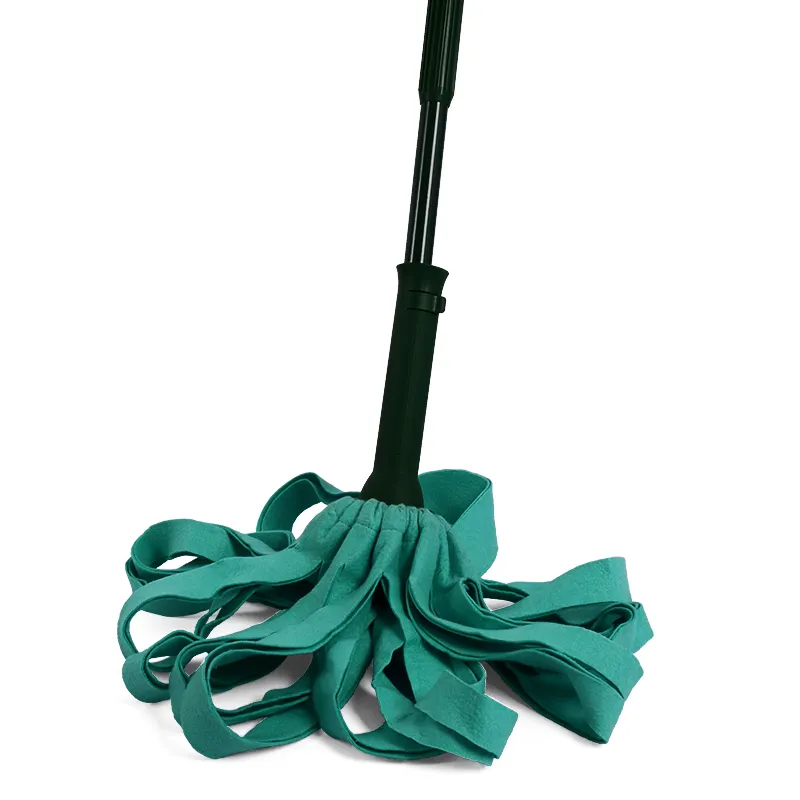 Factory made telescopic non-woven cloth head self wringing water twist mop dry and wet wringing mop