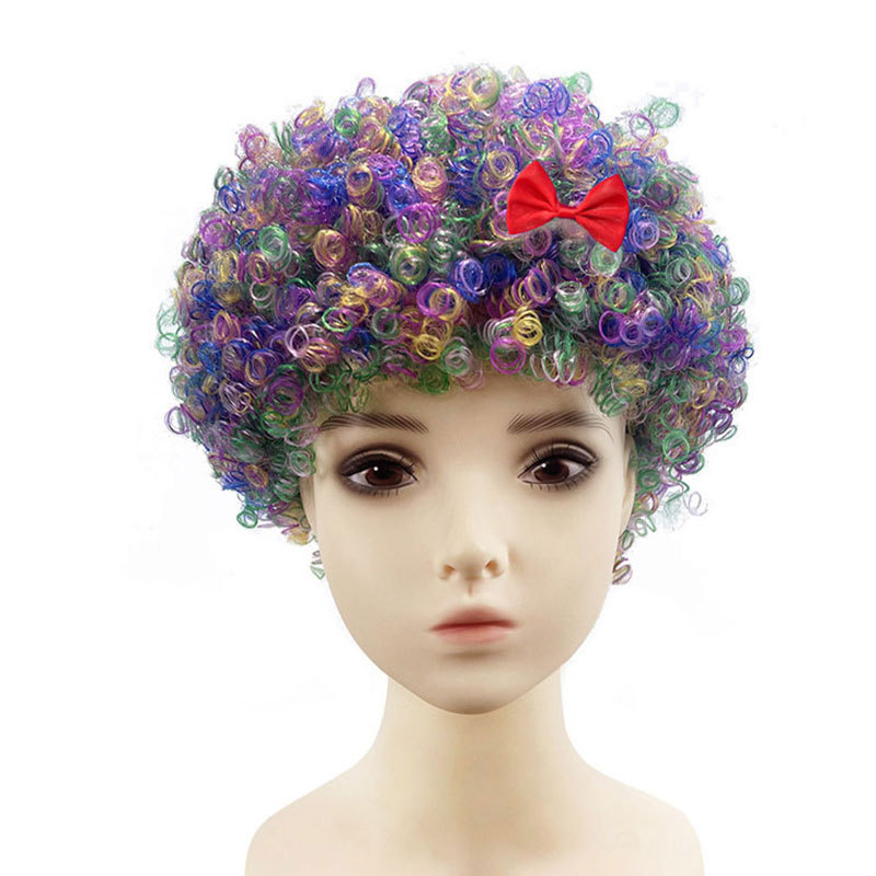 Fan purple afro-bowknot