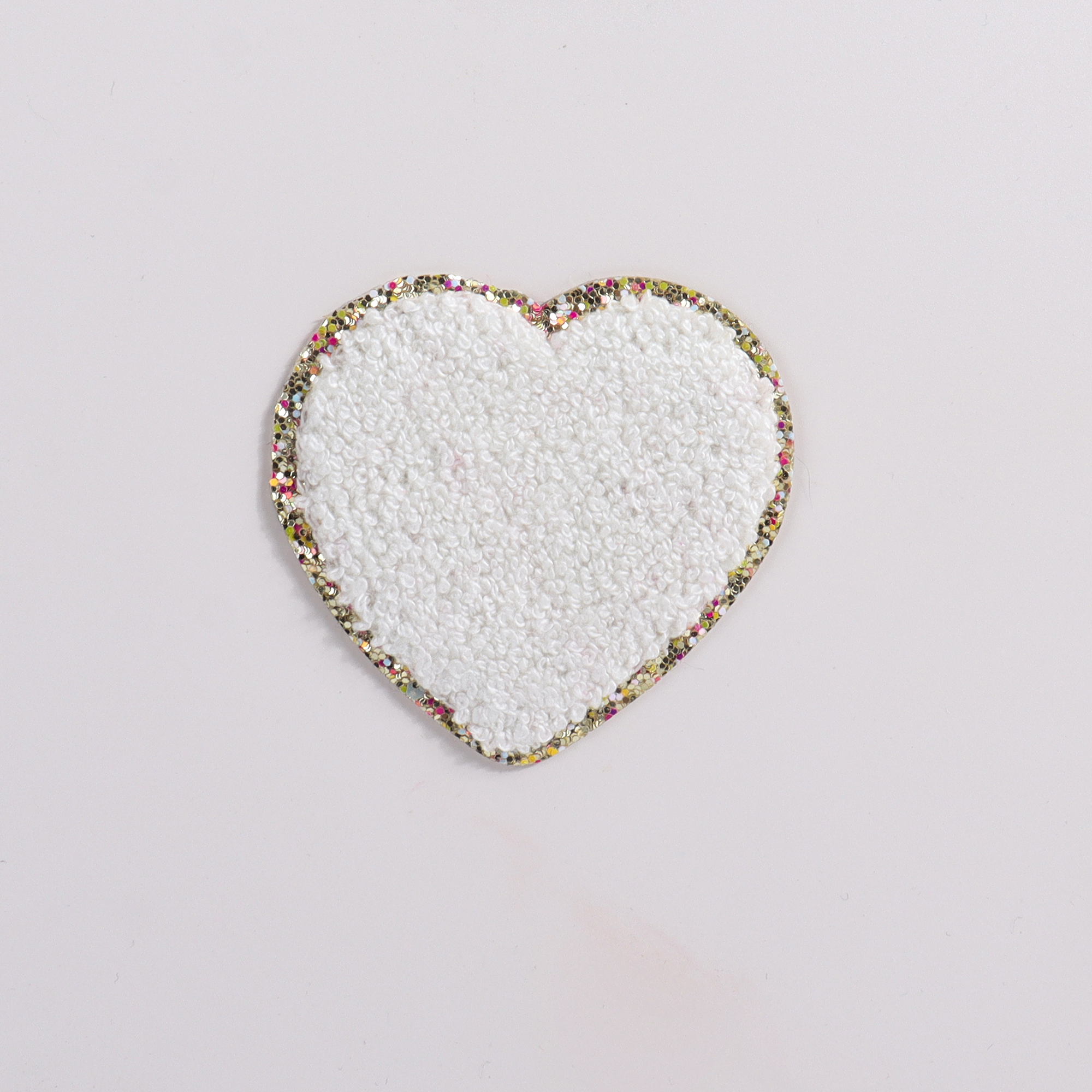 2pcs Large heart patch white 7 cm
