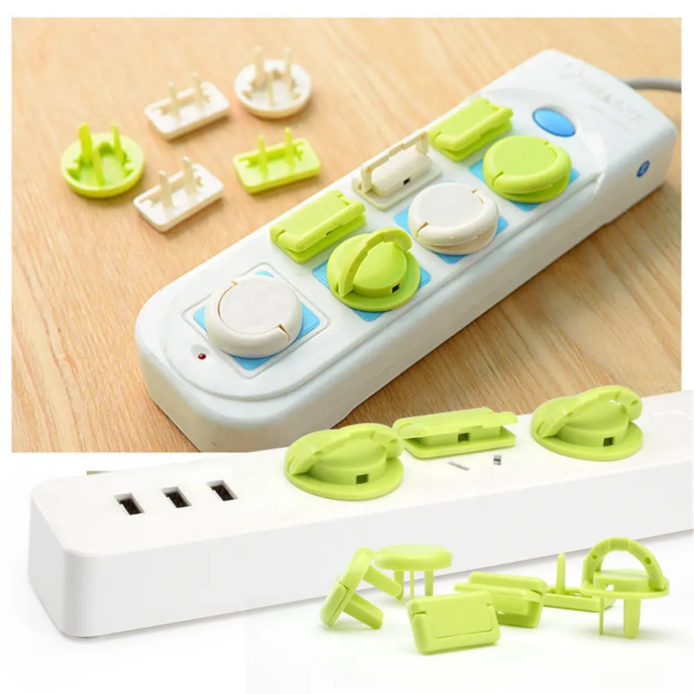 10 Stks/set Voor Kinderen Veiligheid Stopcontact Stopcontact Baby Bescherming Bescherming Anti-Elektrische Schokpluggen Cover Veilig Slot