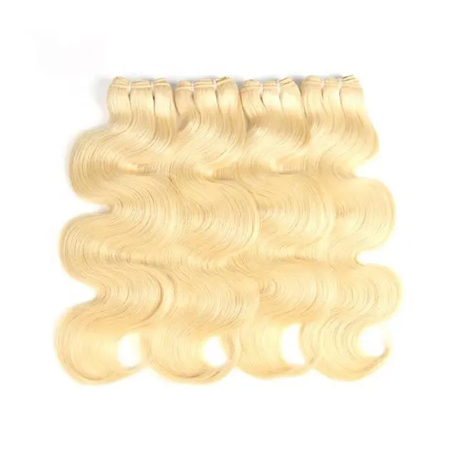 Atacado 100% Virgin Brazilian Hair Bundles Original Brazilian Human Hair Weave 613 Blonde Body Wave Hair Bundles