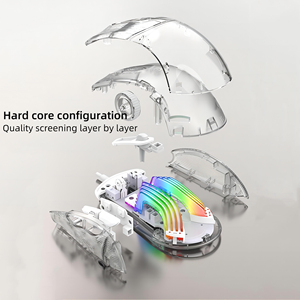 Trasparente RGB modalità di illuminazione programmabile Mouse 12800-DPI ergonomico Computer ufficio Gamer Mouse per PC portatile - Product Image 4