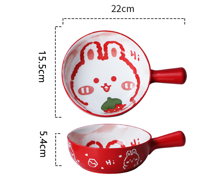 Handle bowl-hi bunny