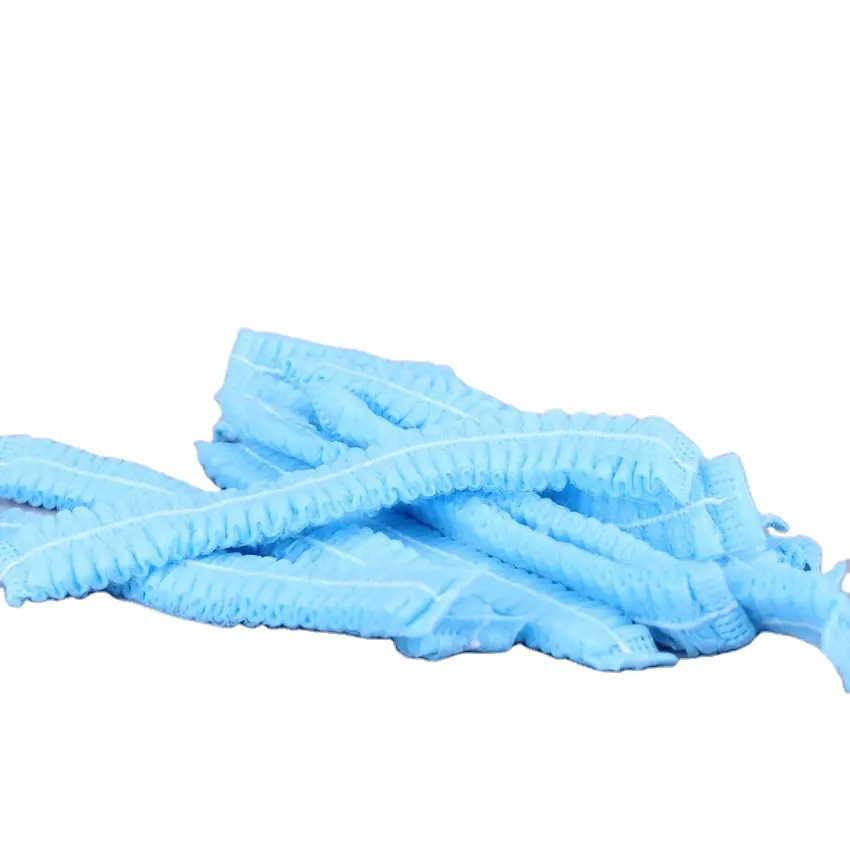 Синие одноразовые нетканые тюбики для чистки волос для пищевой промышленности