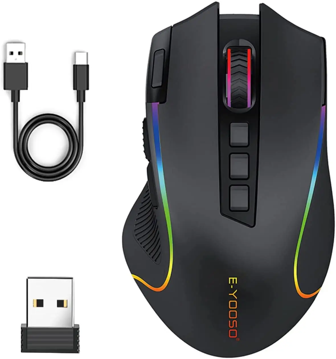 E-YOOSO X-11 беспроводной двойной режим игровая мышь RGB подсветкой 9 программируемых кнопок OEM игровой коврик для мыши