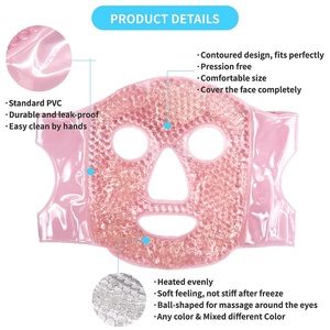 灵活且可重复使用的毛绒背衬热或冷全覆盖面罩，带松紧带 - Product Image 3