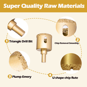 玻璃瓷砖花岗岩大理石石材用金刚石钻头组段金刚石芯钻头 - Product Image 2