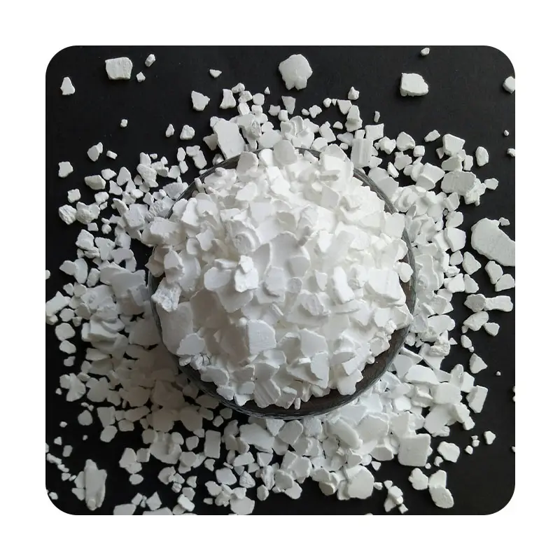 Fiocco di alta qualità cloruro di calcio 2 grado industriale cloruro di calcio sciolto neve bianco fiocchi 74%