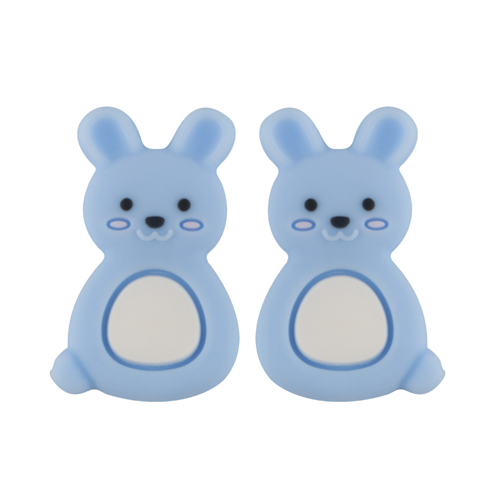 Rabbit Focal bead Pastel Blue SA125