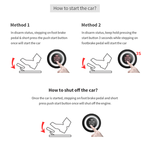 Top EASYGUARD RFID Car Alarm System <strong>Push</strong> <strong>Button</strong> <strong>Start</strong> Keyless Go System With Transponder Easy to <strong>Install</strong> Ec008-p2 DC 12V - Product Image 5