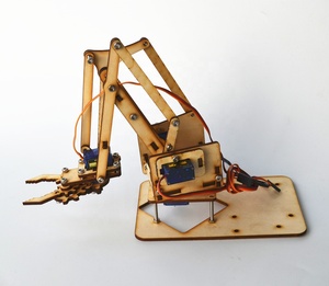 EParthub 4 gradi di libertà braccio servo robot in legno sg90 lampone pi artiglio di legno splicing - Product Image 2