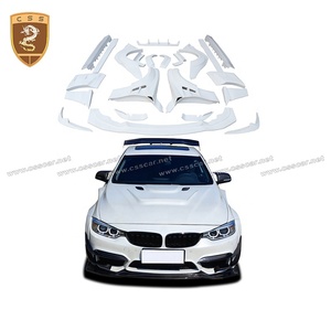 Fiberglas ön dudak Splitter arka difüzör kemerleri parlama geniş Bmw için gövde kiti 4 serisi yükseltme M4 Facelift e r e r e r e r e r e r e r e r e r e r-Ris stil Bodykit - Product Image 1