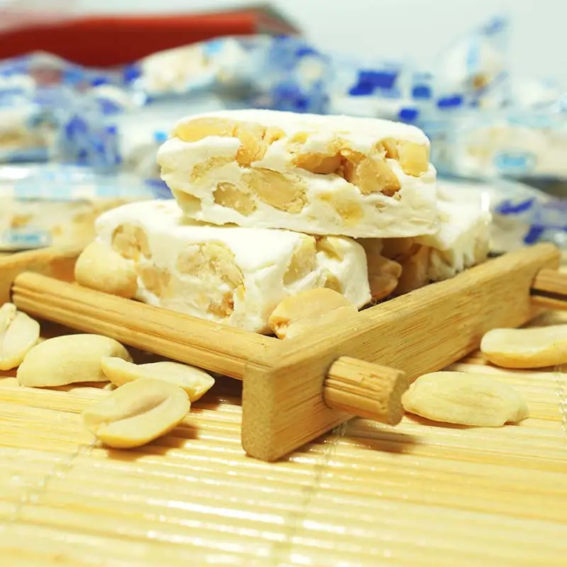 Nougat leite açúcar amendoim suga chinês nougat doces chineses Natal doces