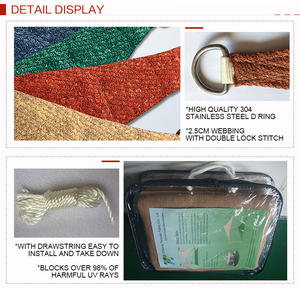 Vele triangolari da esterno Anti-ultraviolette per baldacchino da balcone intrecciato in tessuto in HDPE - Product Image 5