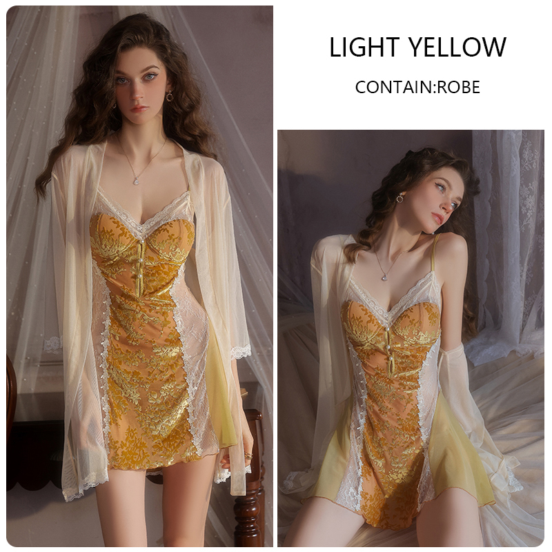 jaune clair -3952 robe