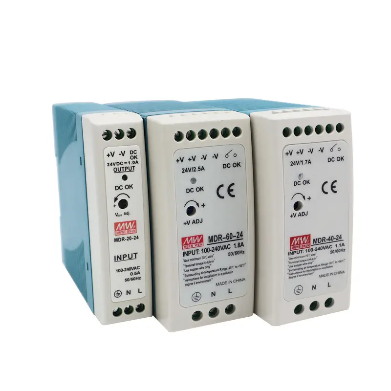 Alta qualità MDR-20-12 1.67A 20W 12V alimentatore Switching su guida Din USP MEAN WELL SMPS alimentatore Switching