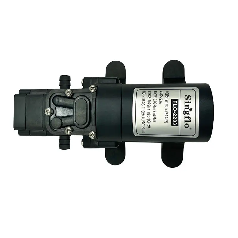 Singflo-mini bomba de agua FLO-2203, 2,6lpm, 70psi, CC, funciona con pilas, 12v