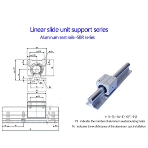 KNK SBR20 Bloque deslizante Unidad de deslizamiento Movimiento lineal Mesa de empuje Riel deslizante Soporte de guía lineal Núcleo CNC - Product Image 5