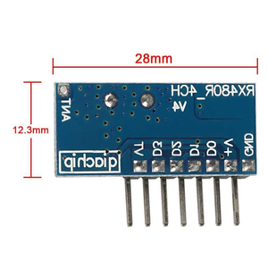 Módulo inalámbrico de 433mhz, transmisor de codificación de amplio voltaje, receptor de decodificación, módulo de salida de 4 canales para control remoto de 433,92 Mhz - Product Image 4