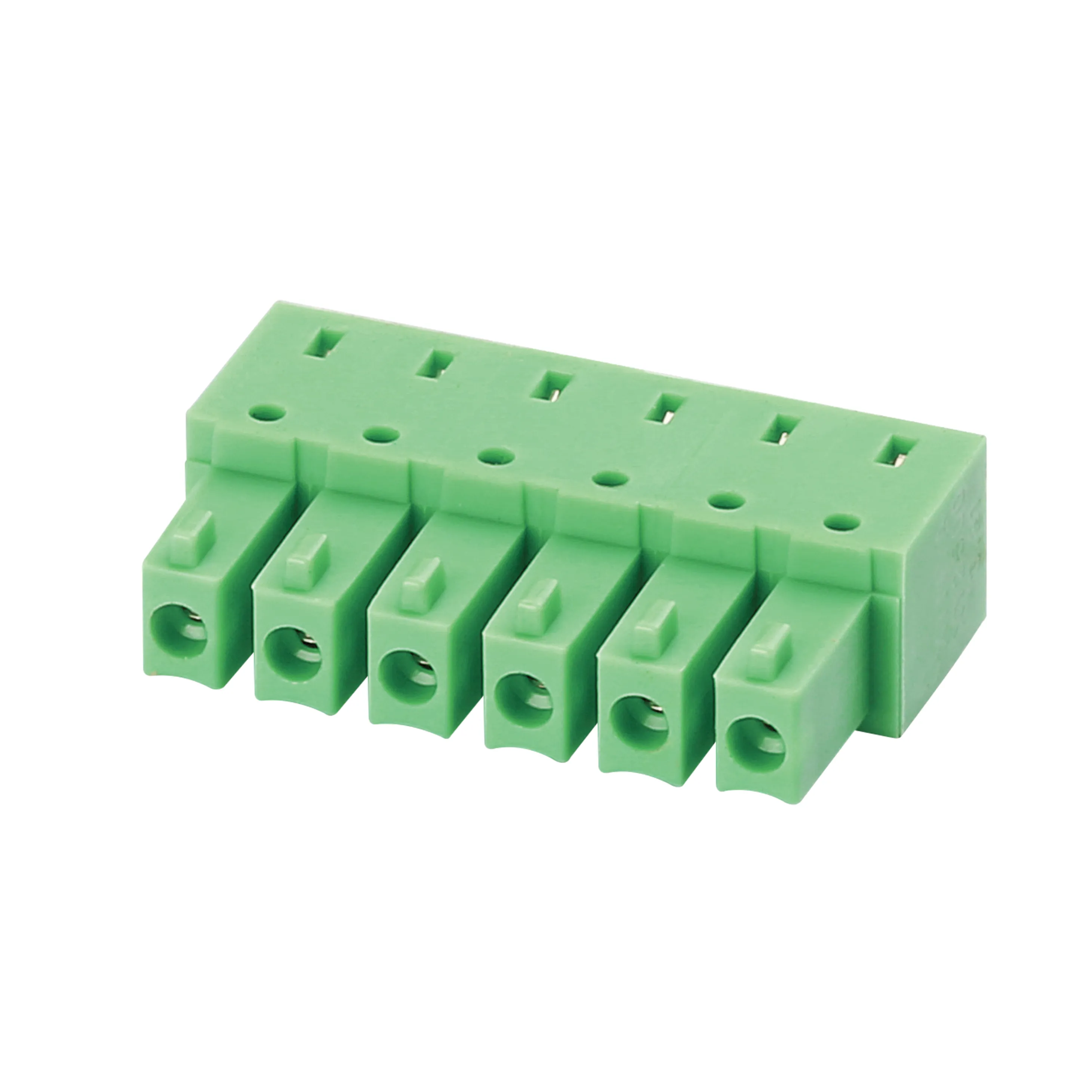 Conectores phoenix de substituição, 5.0mm e 5.08mm, conectores de contato fêmea e macho, gaiola de fio de latão, bloco terminal conector pcb