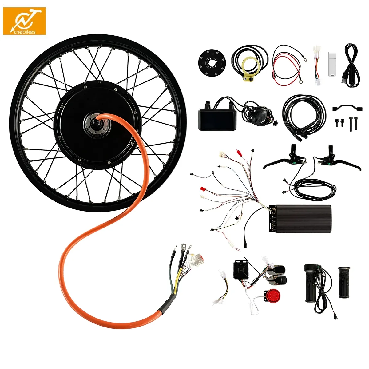 QS V3 205 72V 5000W Kits de conversión eléctrica de rueda trasera 5kw ebike kits de motor para bicicleta MTB motocicleta bicicleta