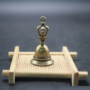 <strong>Fashionable</strong> Retro Casual Pendant Necklace Brass <strong>Bell</strong> Car Keychain Pendant Crisp Sound Retro Small Copper Ware