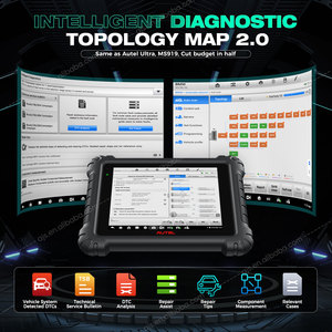 Autel MaxiSYS MS909 tableta de diagnóstico con MaxiFlash J2534 herramienta de vehículo Sistema completo ECU programación OBD2 escáner