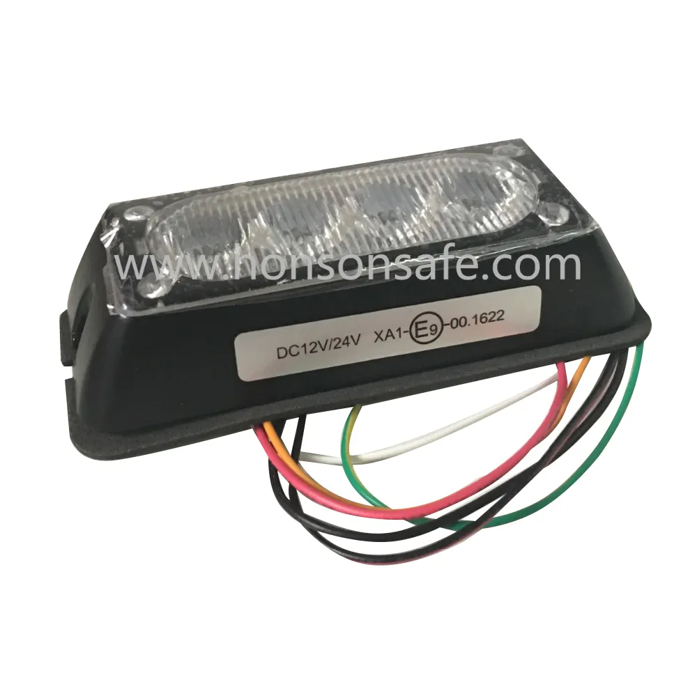 HF-138 camion dei pompieri a basso profilo In alluminio da 12 Watt griglia del Controller integrata 4LED Mini testa della spia stroboscopica