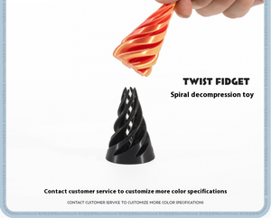 3D in hai màu Swirl <span class=keywords><strong>Fidget</strong></span> <span class=keywords><strong>Spinner</strong></span> Giải nén đồ chơi âm nhạc xoắn ốc ba chiều cấu trúc ngón tay đồ trang trí câu đố - Product Image 4