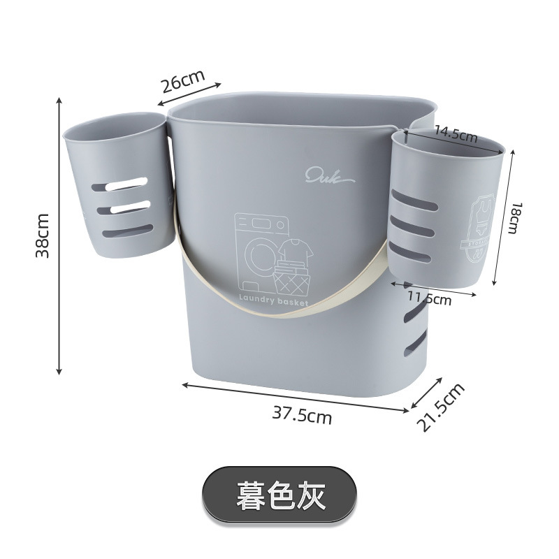 gray laundry basket