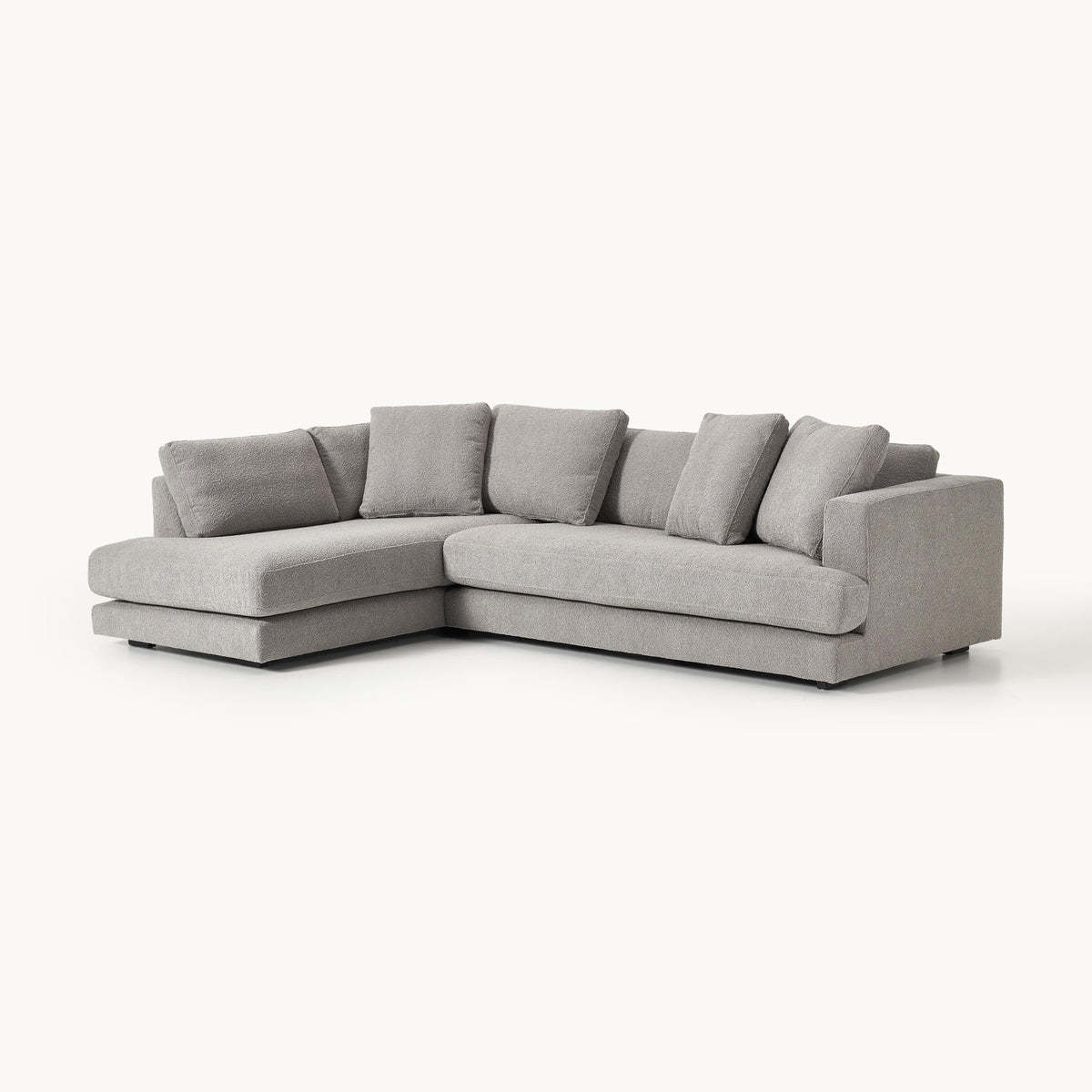 Tejido bouclé gris