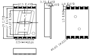 JSTRONIC smd 7-сегментный 0,56 дюймовый однозначный светодиодный семисегонный цифровой дисплей SMT - Product Image 5