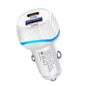 Wholesale PD 30W USB C P38 Charger Car Power <strong>Adapter</strong> with Type C USB-C <strong>Multiple</strong> Protection Phone 15 S22 <strong>Output</strong> Current 2A 6A 25A - Product Image 2