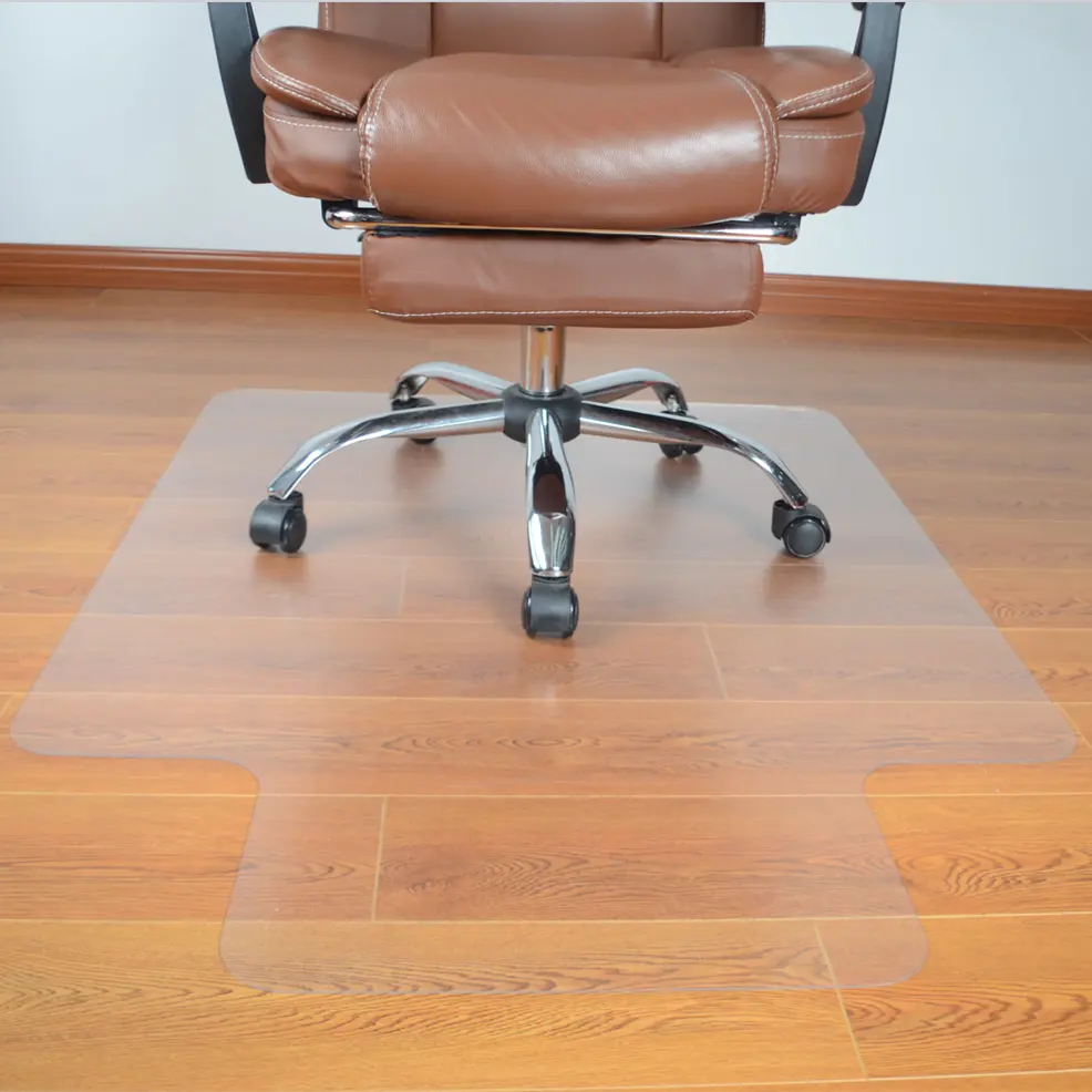 Groothandel Pvc Plastic Kantoor Floor Transparante Hoge Stoel Mat Voor Houten Vloer