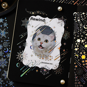 <span class=keywords><strong>3</strong></span> גיליונות Scrapbook נייר זהב מדבקות דבק דקור Shinny קוריאני מדבקות עבור תמונה כרטיסי פרפר לב כוכב ירח פתית שלג