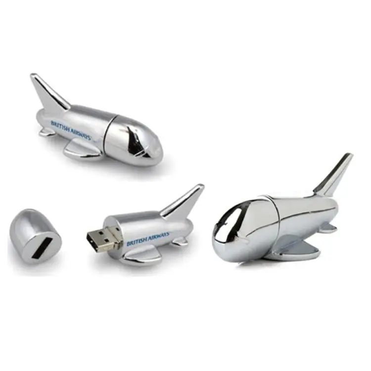 Özelleştirilmiş Metal uçak USB Flash bellek sopa uçak şekli kalem başparmak sürücüler için havayolu promosyon reklam hediyeler hediye