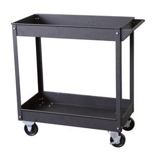 2 or <strong>3</strong> Layer Plastic Utility Cart Tray <strong>Top</strong> Platform Hand <strong>Trolley</strong> for Hospital and Workshop - Product Image 4