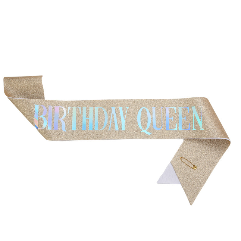 Golden Glittering Birthday Queen