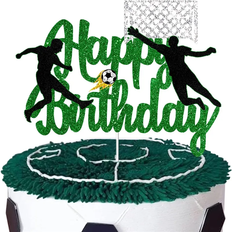 كرة القدم ، كعكة توبر ، الأخضر ، البريق ، عيد الميلاد ، هدية عيد الميلاد ، لاعب كرة القدم ، كعكة توبر للرياضة ، موضوع صبي كرة القدم ، لوازم حفلة عيد ميلاد