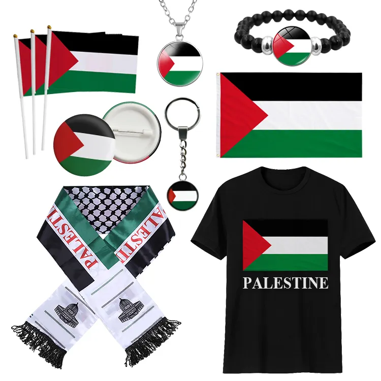 Aanpasbare Desig Palestine Producten Vlag Armband Polsbandjes Hoodie Sjaal Pins Evenementen Relatiegeschenkset
