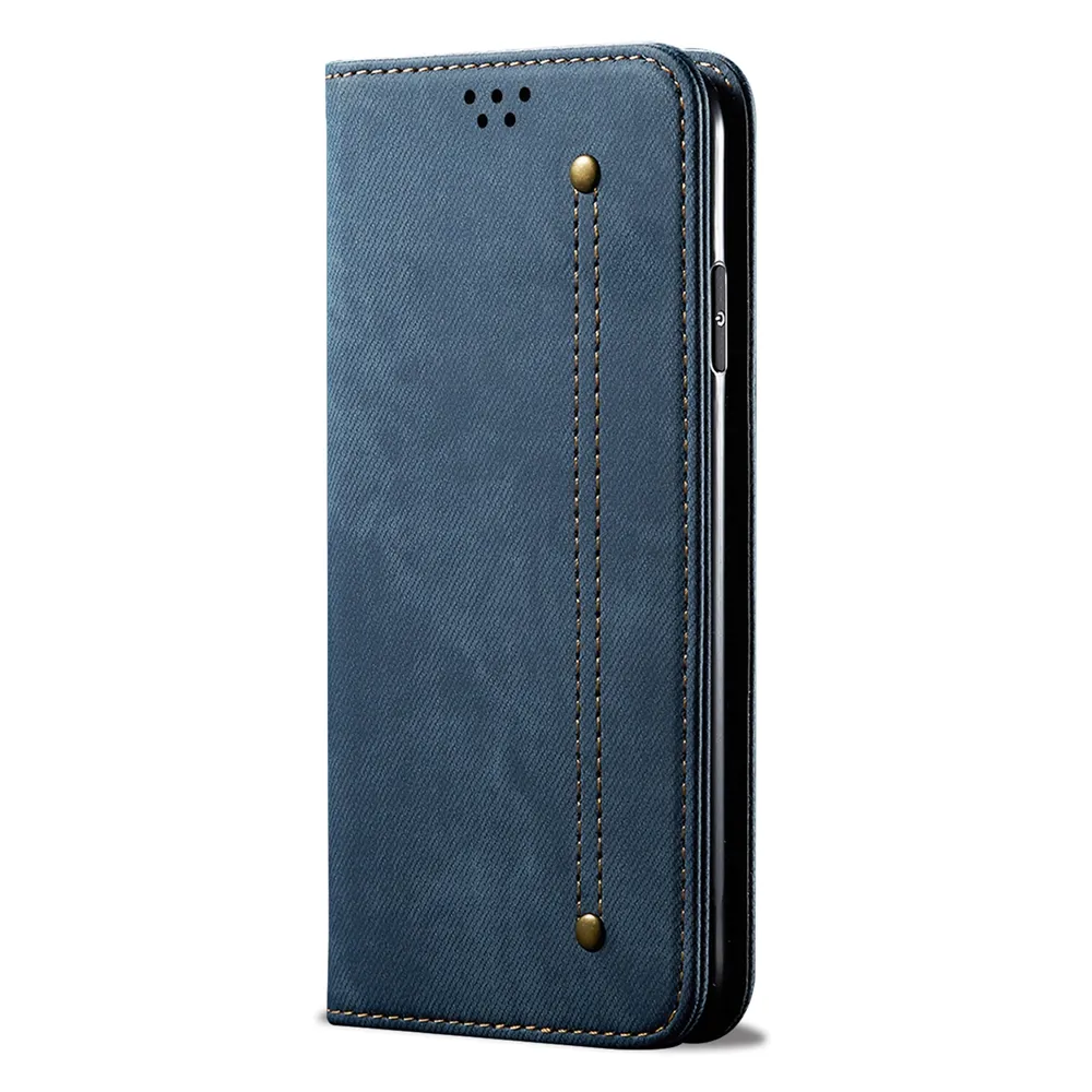 Джинсовый чехол-книжка для Galaxy S24 Plus/S24 Ultra, кожаный чехол для Xiaomi 14/14 Pro