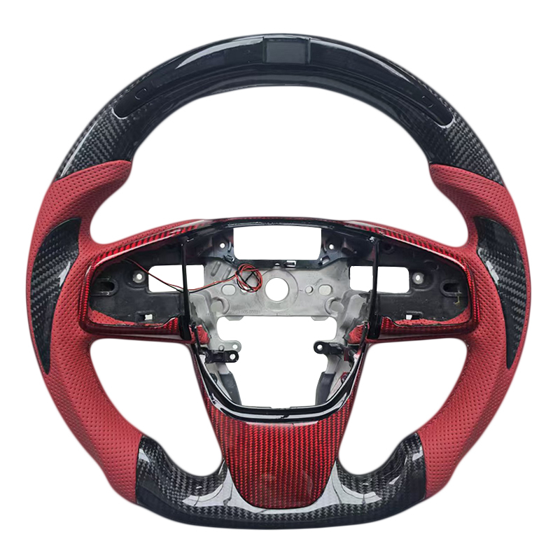 Fibre de carbone + Cuir perforé + LED + Grip