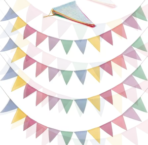 Bandera de cadena rectangular Maofeng, banderín de poliéster, banderines, decoración colorida, Bandera de cadena para pancartas al por mayor - Product Image 1
