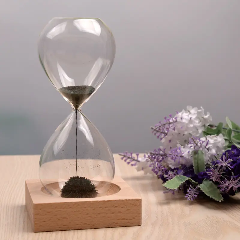 Verre de sable bon marché, sablier de cinq minutes, minuterie de sable de 15 minutes, horloge de sable